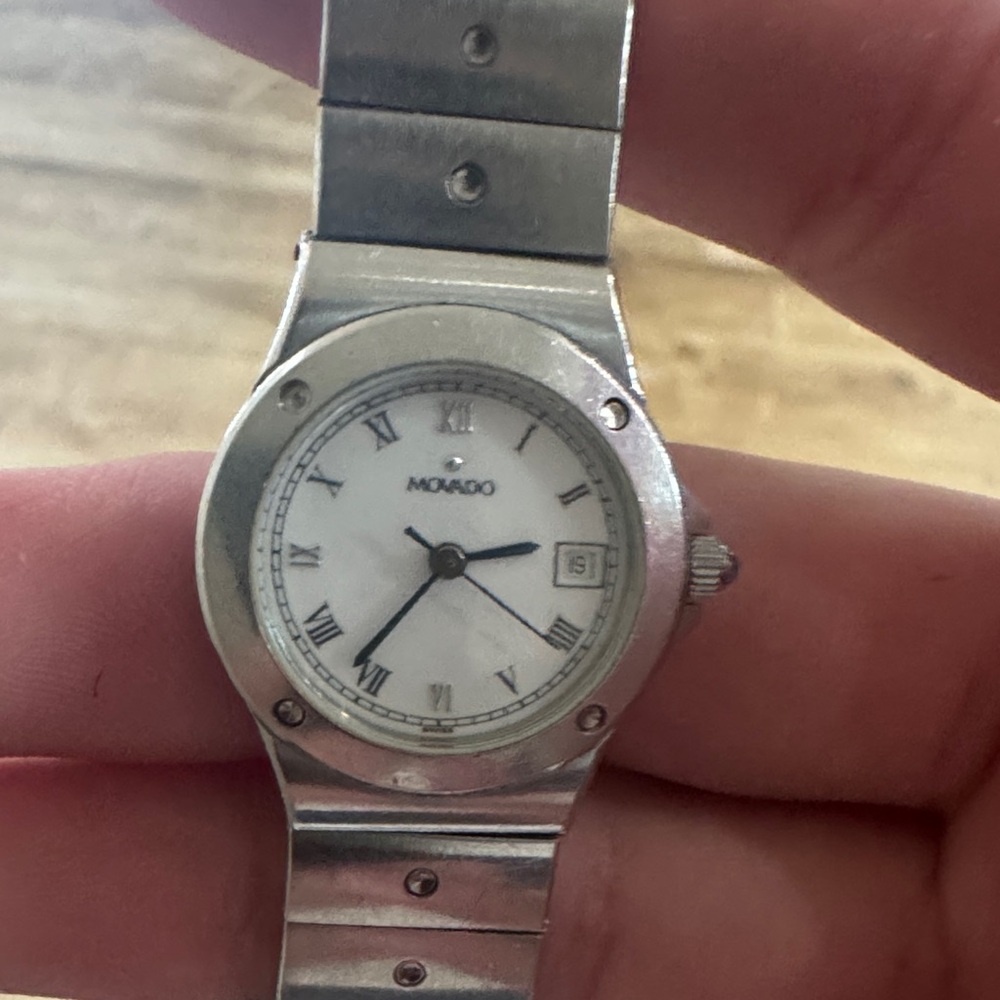 Movado Silver Roman Numeral Watch